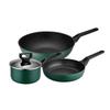 ASD Enameled Iron Non-Spill Wok Set