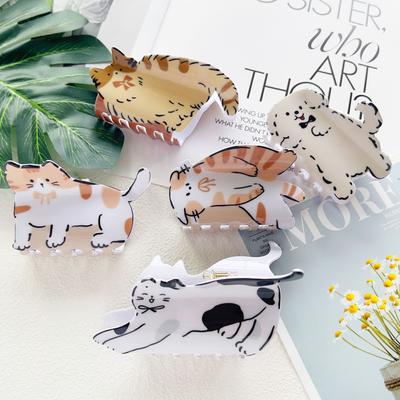 1 pieza Lindo Mascota Gato Perro Ácido Acético Pinza Rascadora Serie Animales Personalizado Rascador de Pelo Pinza para el Pelo Accesorios para el Cabello Estilo Nuevo