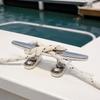 Boat Dock Cleat Hardware In Stainless Steel with Countersunk Bolt-Down Base for Rope Tie-Off & Mooring Lines