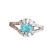 Sea blue Zircon rings for women Gentle style new in Light luxury fashion exquisite engagement ring Zircon