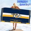 Nashville Predators Logo Print Beach Towel, Large Soft Quick Dry Towel for Beach Camping Swimming