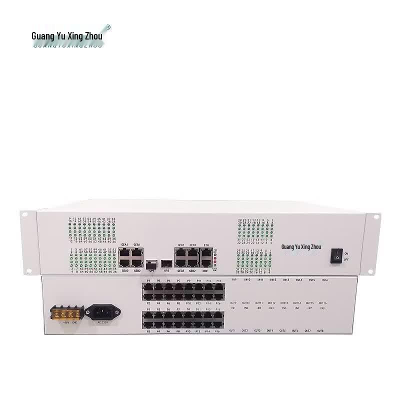 GY-128P4GE 128-Channel Telephone & Gigabit Ethernet Fiber Optic Multiplexer
