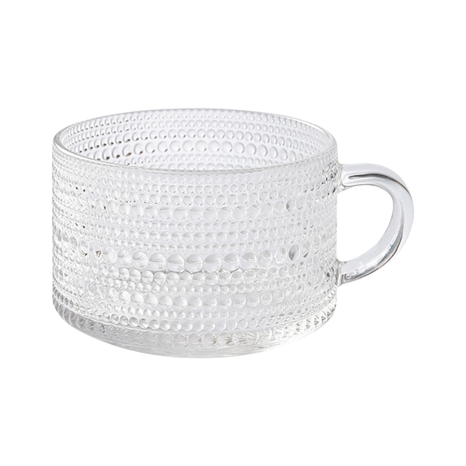 

14 унцій старовинних скляних кавових кружок із кришками та ложками, склянки з зеленим тисненням для холодної кави, чаю, милі аксесуари для кав’ярень One Size