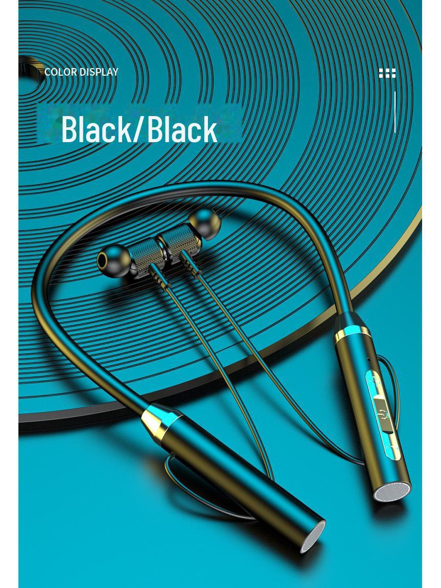 

Доступная по цене беспроводная спортивная Bluetooth-гарнитура с шейным ободом и длительным временем автономной работы — совместима с устройствами Apple, OPPO, Huawei, Vivo и Android. чёрный