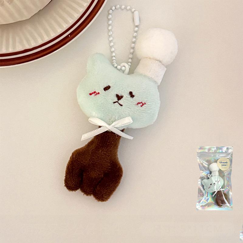 

Creative Knife Fork Plush Keychain Cartoon Stuffed Doll Keyring Cute Bag Pendant Decoration Couple Key Holder Gifts