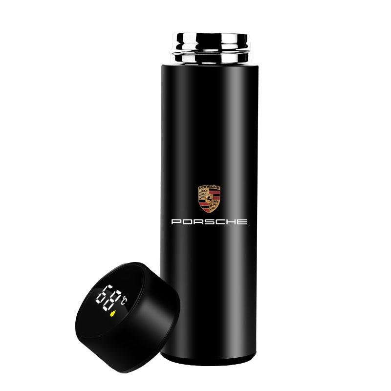 Car Smart Thermos Bottle With Temperature Display Coffee Cup For Porsche Boxster Cayenne Panamera Macan Cayman 911 918 996 917 991