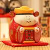Ceramic God of Wealth Decoration Household Office God of Wealth Modern Simplicity Desktop Piggy Bank Store Opening Gift Box New