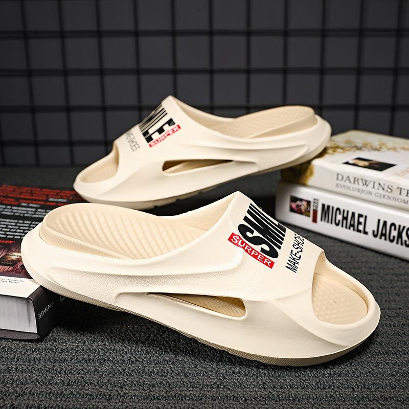 Slippers men's summer thick bottom home indoor bathroom non-slip deodorant outdoor beach one-word
