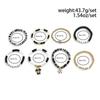 SHIXIN Colorful Beaded Bracelet Set Football Basketball Letter Charms Hand Chain Women Men Sports Jewelry Stackable Bracelet New