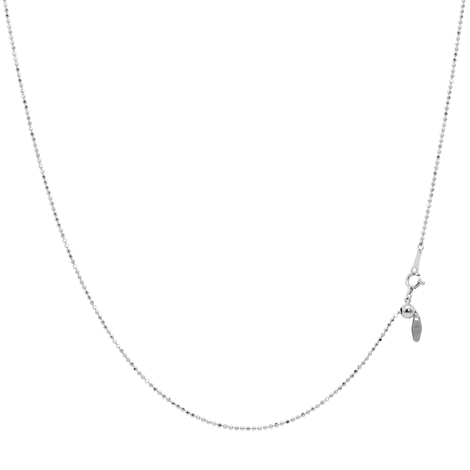 

Lala Christie Platinum Chain Necklace, Pt850, Cut Ball, 1.2mm Wide, Approximately 3.7g, Up to 45cm, Adjustable Length, lc97-0038