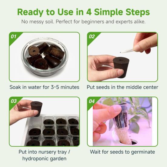 Growing Sponges Grow Sponges Replacement for Hydroponic Seeds Pods Growing System Seeds Starting Easy Germination