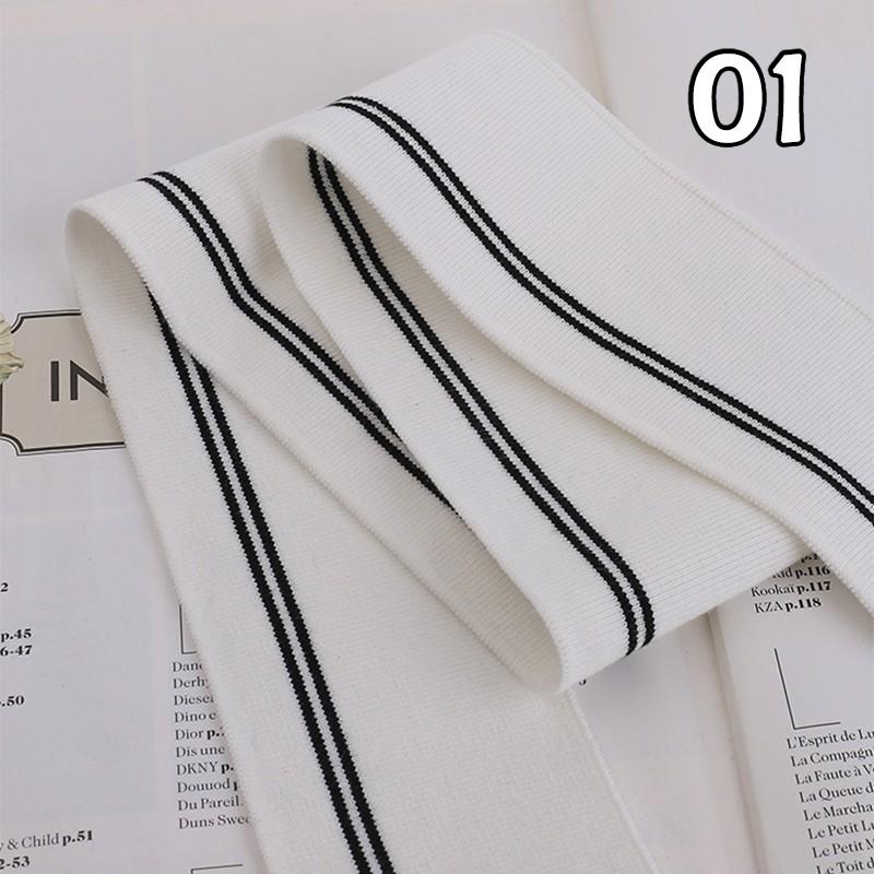 90x6cm Elastic Knitted Fabric DIY Rib Neckline Cuff Hem Knitted Fabric Sewing Baseball Uniform Jacket Clothing Supplies