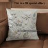 2D Floral 3D-Like Embossed Pattern Throw Pillows Pattern Cushion Cover Suitable For Sofa Bedroom Car Pillow Cover