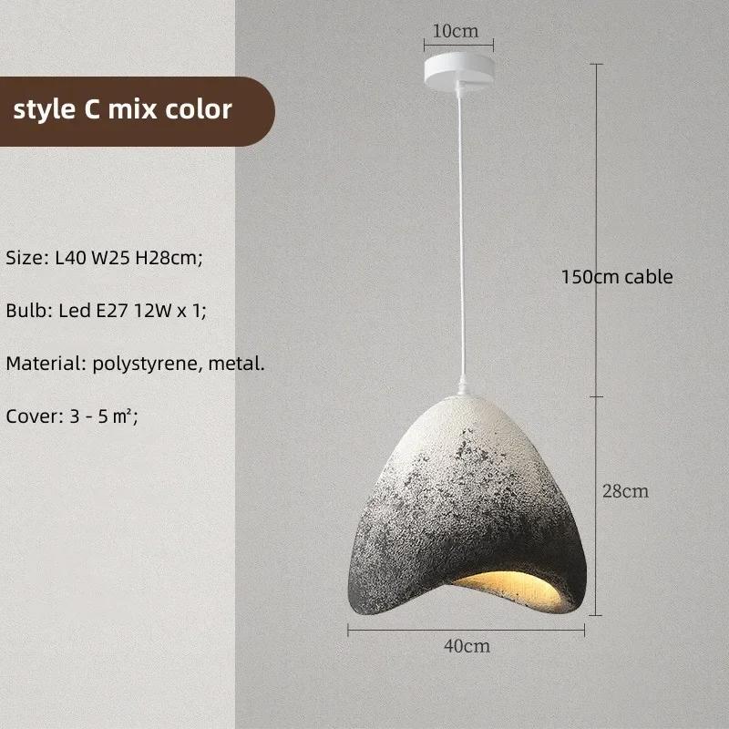 Modern LED Wabi Sabi Pendant Lights Hanging Lighting Minimalism Suspend Living Room Bedroom Home Indoor Decor Lamps Fixtures