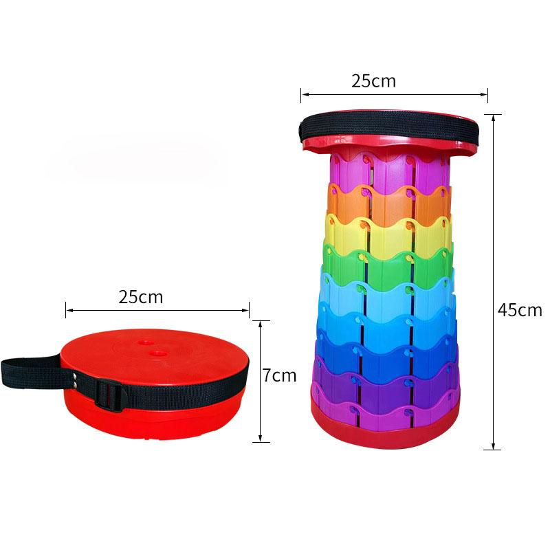 Portable Telescoping Folding Camping Stool Outdoor Foldable Beach Chair Folding Camping Chair for Travel Hiking Fishing Garden