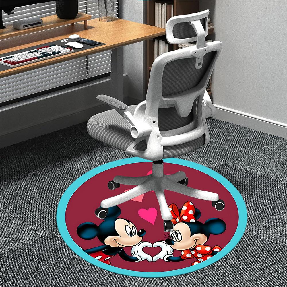

1pc Mickey Minnie Chair Carpet for Office, Non-slip, Soft and Durable Office Rug, Perfect for Office yy251226028 80cm by 80cm