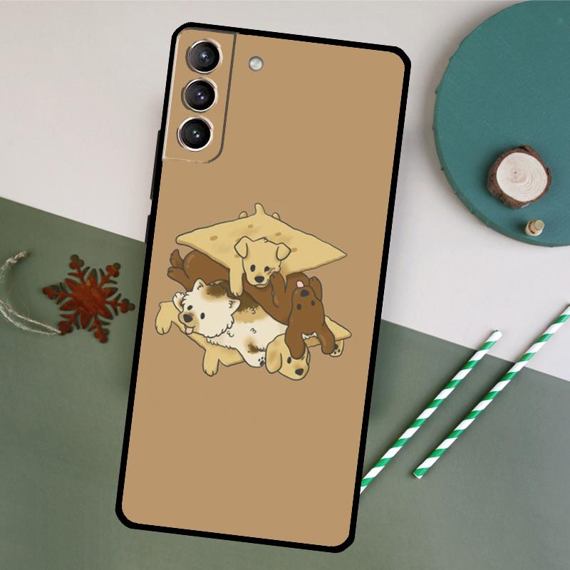 Cartoon Samoyed Dog Phone Case For Samsung Galaxy S25 S26 Ultra S20 S21 S22 S23 S24 Plus S10 S25 FE Back Cover