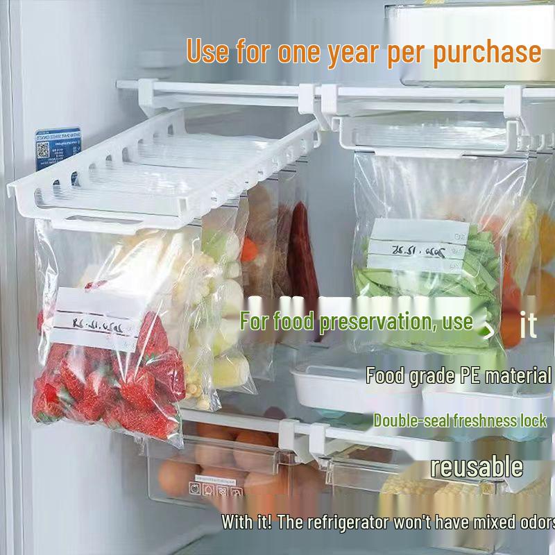 Food-Grade Double-Ribbed Self-Sealing Storage Bags for Freshness and Portioning
