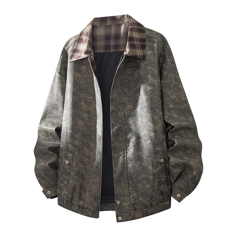 Foreign Trade Export Overplus Order Men's Denim coat Spring and Autumn Loose Casual All-matching Jacket Top Men's Fashion Brand