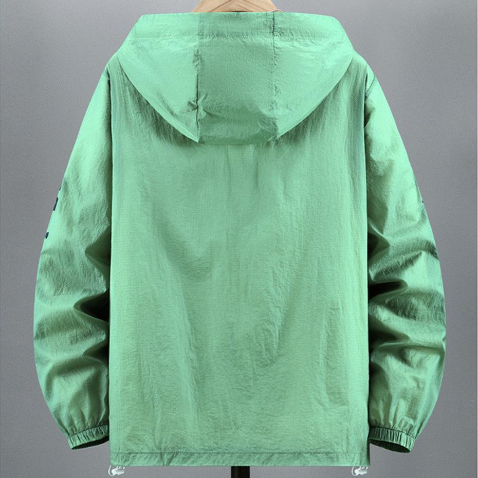 10XL 9XL Duże Rozmiary Kurtki Letnie Męskie Ochrona Przed Słońcem Osłony Przeciw Słońcu Ultralekkie Kurtki z Kapturem Wiatrówki Męskie Duże Rozmiary 8XL Kurtki