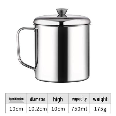 FACE MINI 304 Stainless Steel Large Capacity Mug with Lid