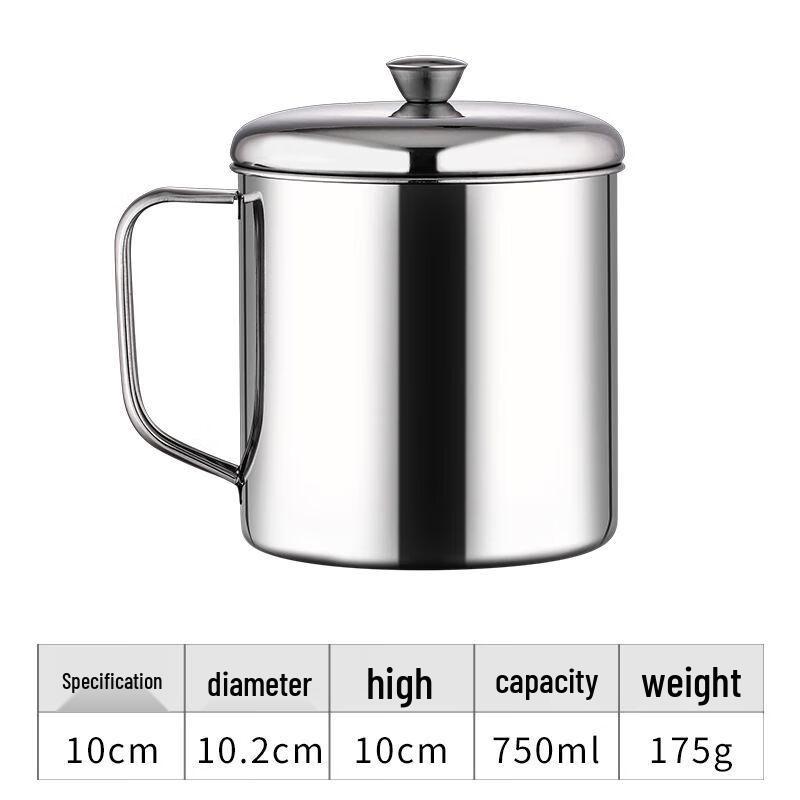 FACE MINI 304 Edelstahl Becher mit großem Fassungsvermögen und Deckel