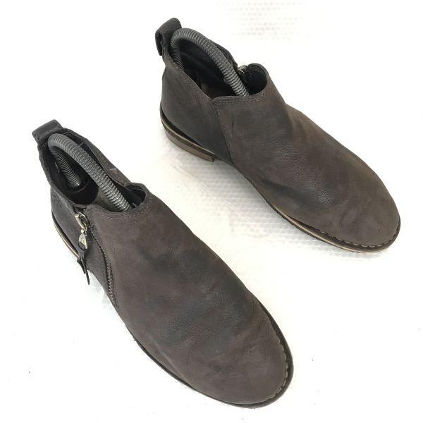 UGG Chukka Short Boots US6.5 23.5 Brown Side Zip Mouton Crepe Desert Boots(USED)