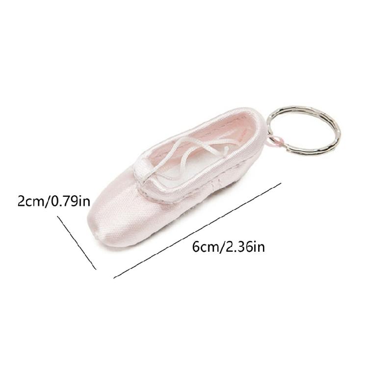 Handgefertigter Ballettschuh Schlüsselanhänger Mehrfarbige Spitzenschuh Schlüsselanhänger Auto Tasche Dekoration