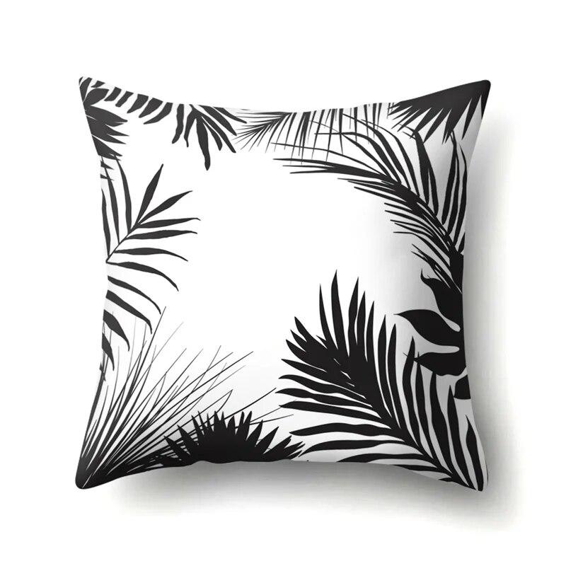 Modern Living Room Sofa Pillow Cover Home Decoration Natural Plant Flower Leaf Print Cushion