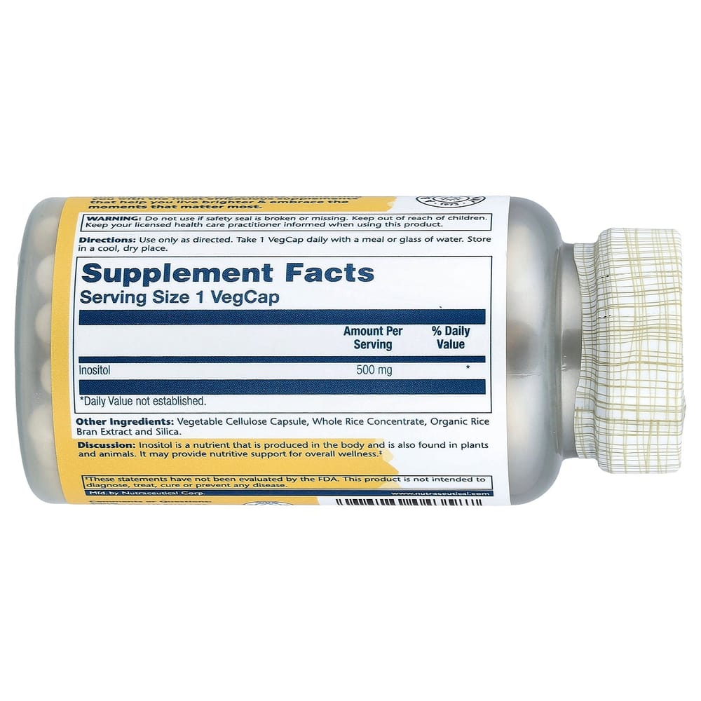 Solaray Inositol 500mg Veggie Capsules, 100 Count