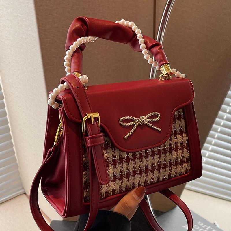 Wedding Bag High-end Small Bag Women's Red Envelope New Bridesmaid Bag Handbag Small Bag Red Wedding Bride Bag