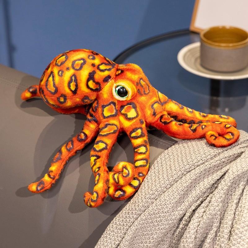 

Octopus Leopard Print Cartoon Plush Toy Animal Stuffed Doll Gift Decoration красный