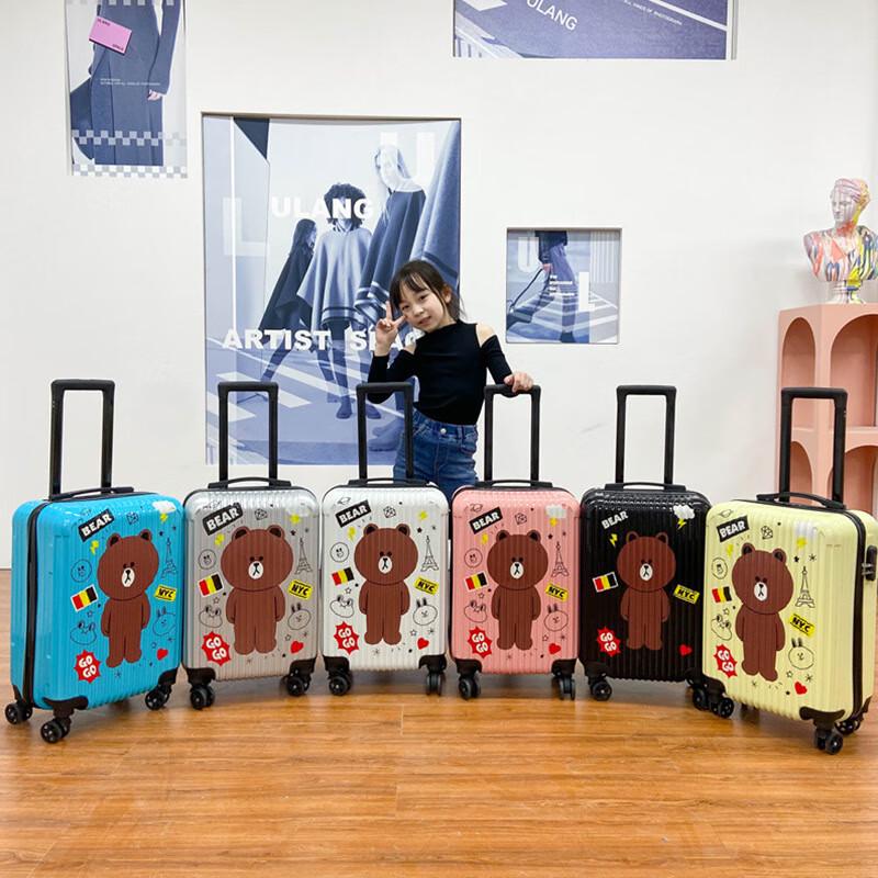 

Changbaosen Kids Cartoon Bear Silent Spinner Luggage 20 inch