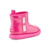 UGG Classic Clear Mini II Large LOGO Fleece Lined Big Boys Pink Red Kids' 1112386K-RCR