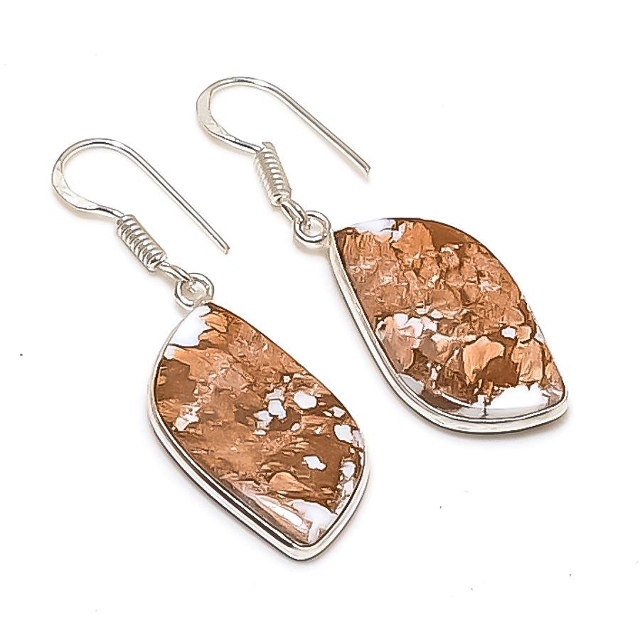 

Natural Wild Horse Gemstone 925 Sterling Silver Jewelry Earring 1.77 AE-12066
