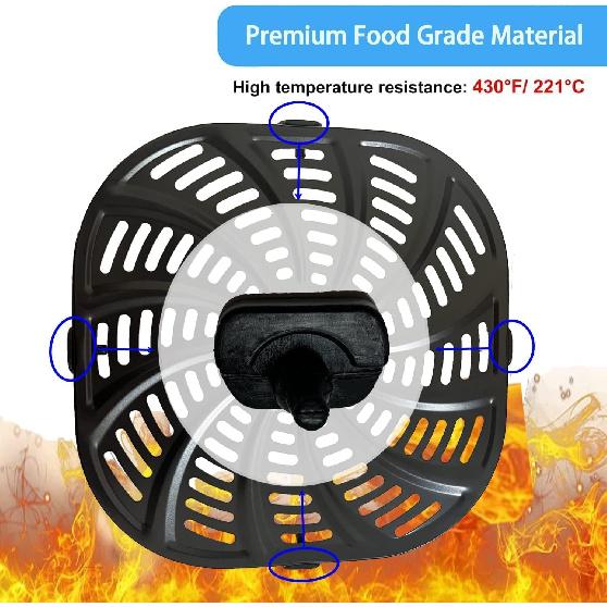 8PCS Air Fryer Rubber Feet for Gourmia Air Fryers, Premium Food Grade Air Fryer Silicone Rubber Bumpers Tabs Tips legs Attachments Stops for Gourmia