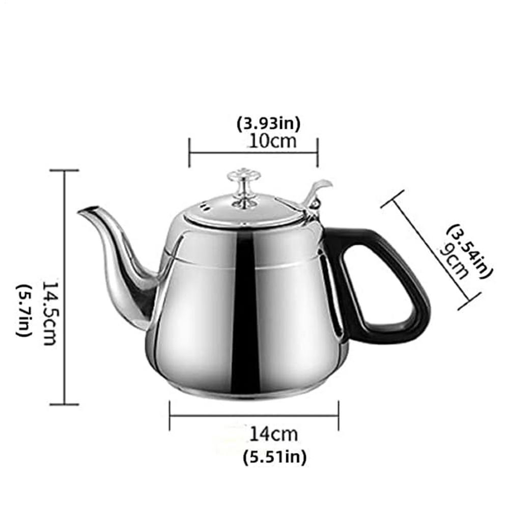 Stainless Steel Kettle 1.5L Stainless Kettle With Tea Strainer High Capacity Water Kettle Safe Water Pot For Stove Top