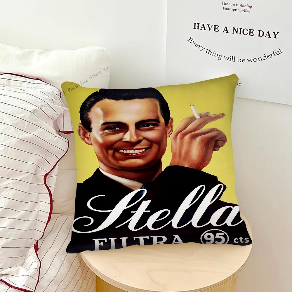 Beer Cigarette Coffee Pillow Case Square Pillow Bedroom Sofa Leisure Comfort Cushion Car Living Room Home Decoration