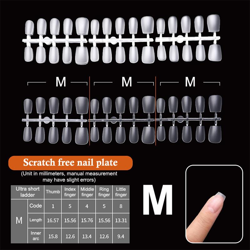 100pcs Press On Nail Tips Full Cover Ultra-Thin False Nails Patches Gel Nails Extension System Clear Fake Nails Art Accessories