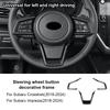 For Subaru Crosstrek Impreza 2018 2019 2020 2021 2022 2023 2024 Carbon Fiber Style ABS Car Steering Wheel Sticker Interior