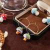 Creative Retro 3D Drip Oil Polymer Clay Mushroom Earrings