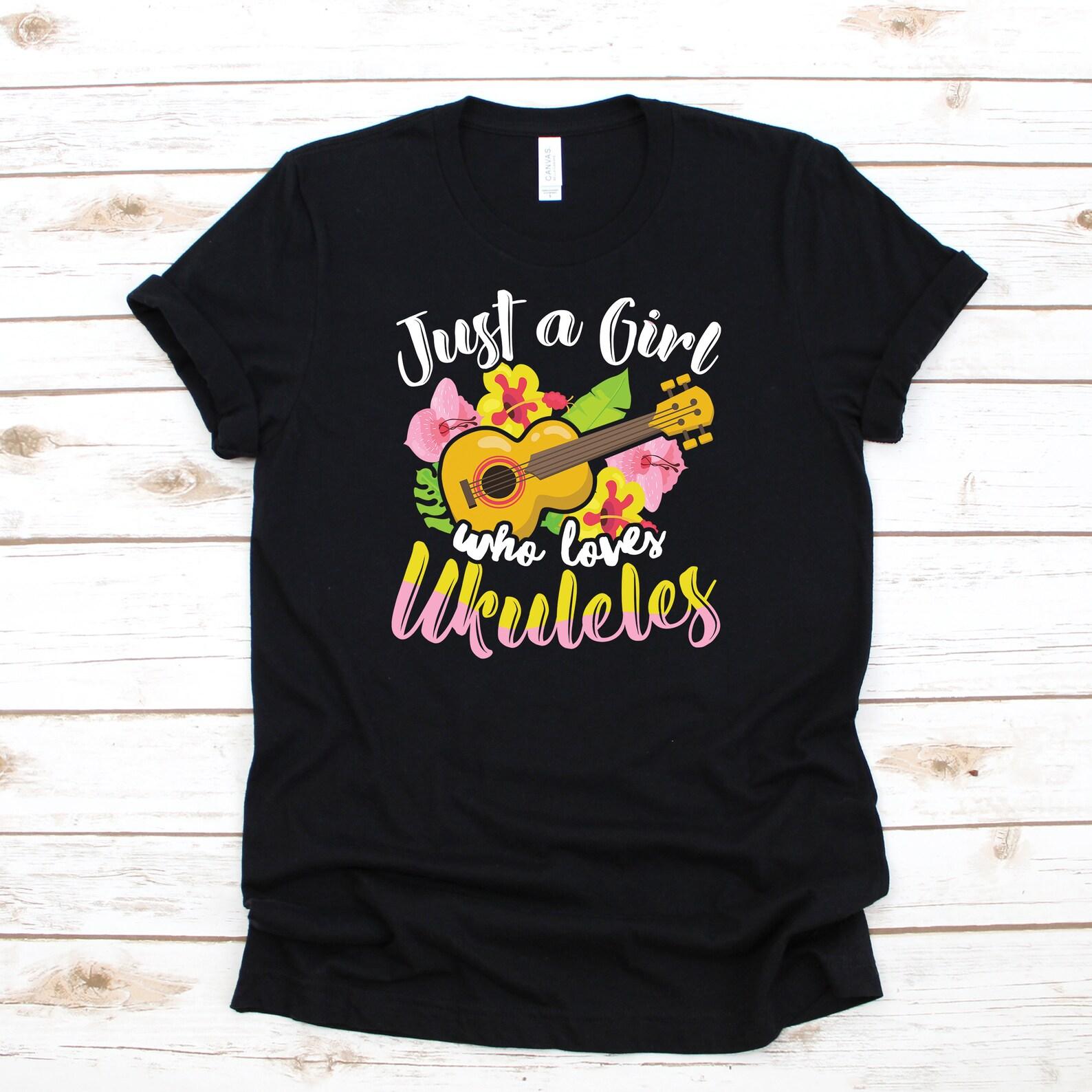 Girl Who Loves Ukuleles T-Shirt, Kids Tee, Toddler Shirt, T-shirt, Womens Tees, Kids Shirt, Toddler Tee,T-shirt, T-shirt XL