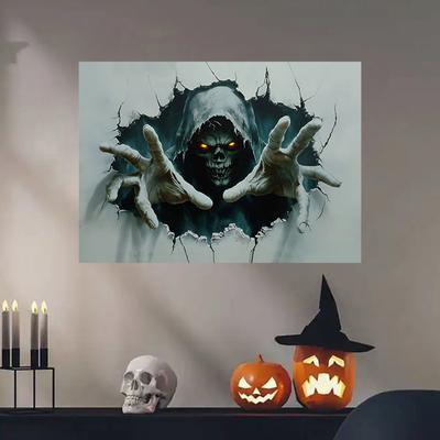 Halloween,   Window Sticker, Giant Horror, Silhouette Window Sticker, Party Decoration