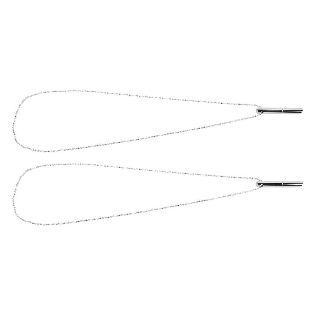 2PCS Stress Anxiety Relief Necklace Stainless Steel Mindful Breathing Exercise Device Whistle