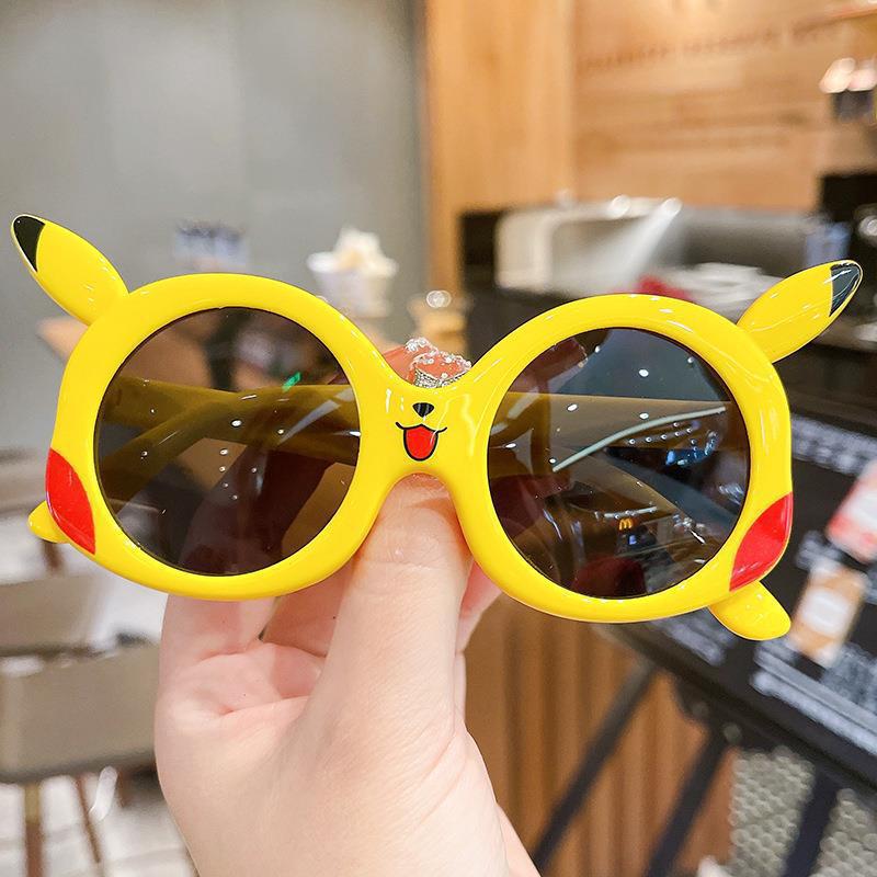 Okulary przeciwsłoneczne dla dzieci z motywem kreskówek Pokémon, okulary przeciwsłoneczne z polaryzacją i filtrem ultrafioletowym, okulary z tworzywa sztucznego Pica, okulary przeciwsłoneczne dla kobiet i mężczyzn.