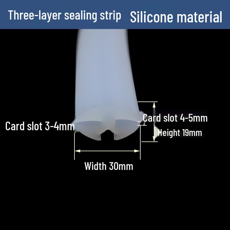 H-образная трехлепестковая резиновая уплотнительная лента для стеклянного смотрового окна шкафа управления