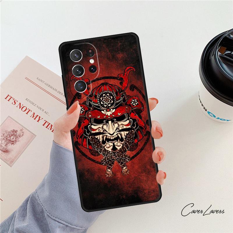 Japanese Hannya Mask Phone Case For Samsung Galaxy S24 S25 S23 S22 Ultra Note 10 20 Plus S20 S21 FE Cover