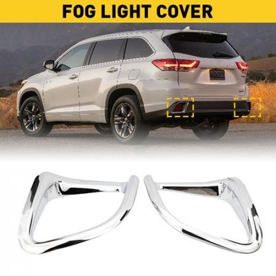 Fog Light Lamp Chrome Trim Cover Bezel LH & RH For 2014- Toyota Highlander