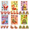 6 Pieces/package DIY Christmas Series Face Change Stickers Fox Expression Packaging Skateboard Cartoon Decoration Graffiti Stickers