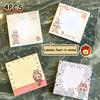 4Pcs Cute Labubu Self Adhesive Sticky Notes Cartoon Kawaii Note Paper Mini Portable Notebook School Supplies Student Stationery